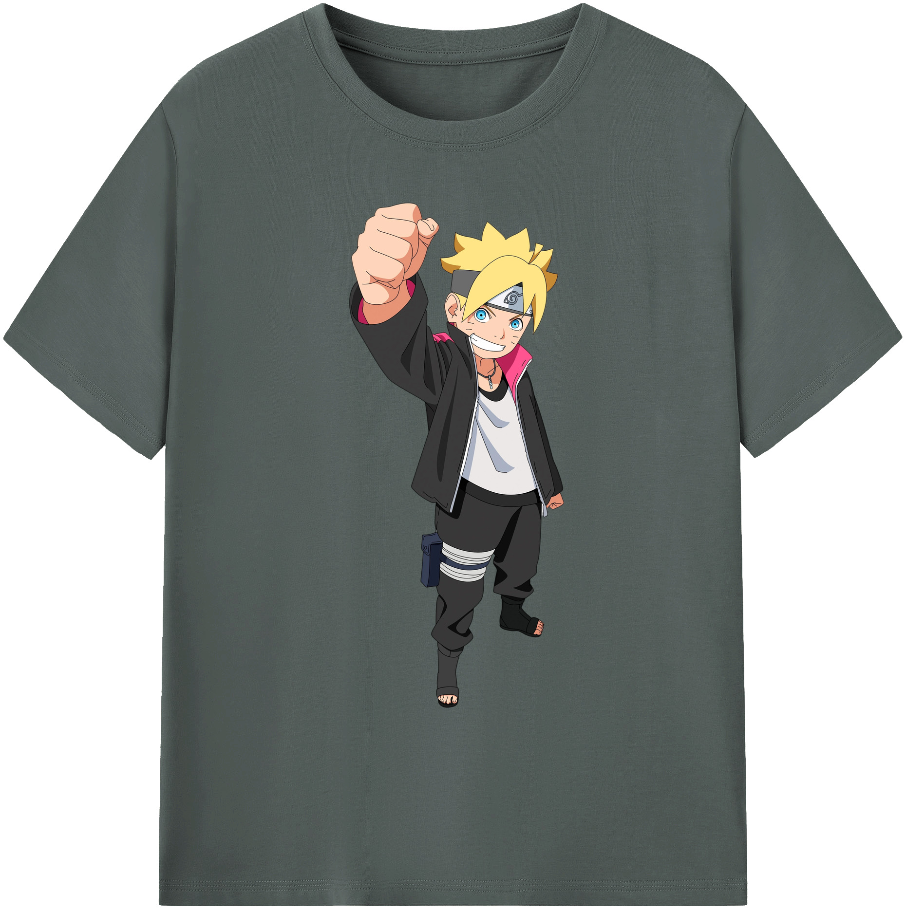 （画像用） NARUTO -ナルト- うずまき ボルト Uzumaki Boruto 綿100％ メンズ半袖Tシャツ｜肌触りやわらか＆通気性